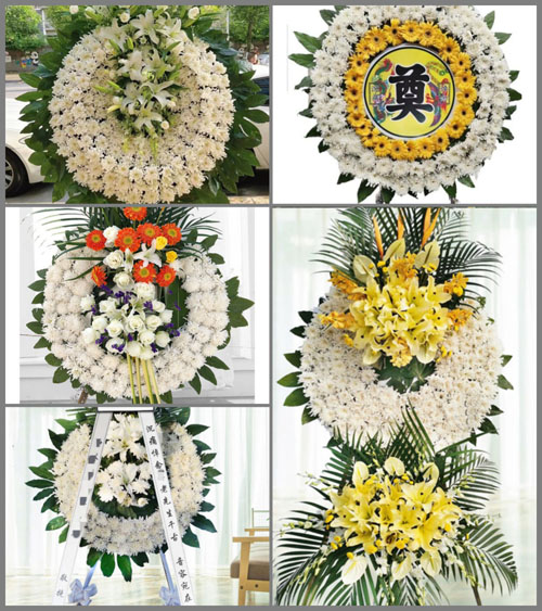 四川成都崇州市大划镇白果村花圈速递